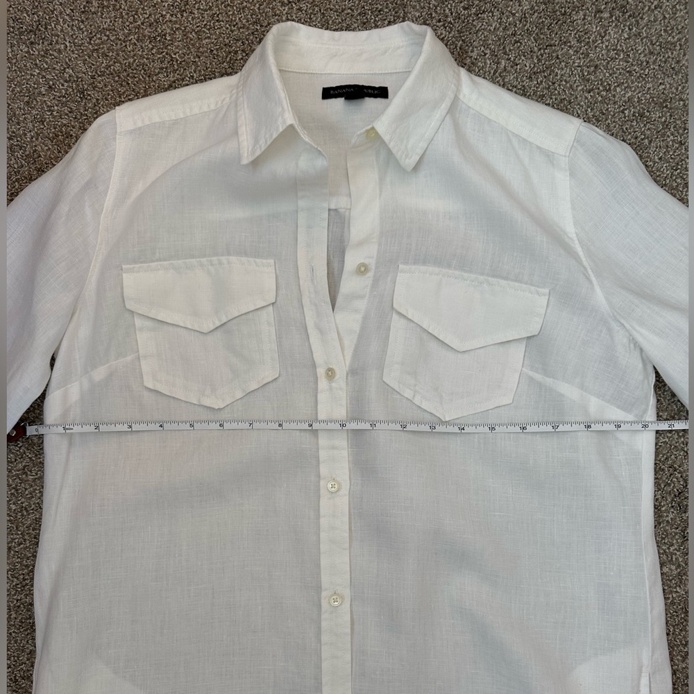 Banana Republic White Button Down Shirt - Picture 9 of 12